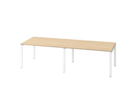 Cтол для переговоров, на П-образном каркасе 2200x1600x750 RM080-220x160 Вяз Швейцарский светлый/Белый