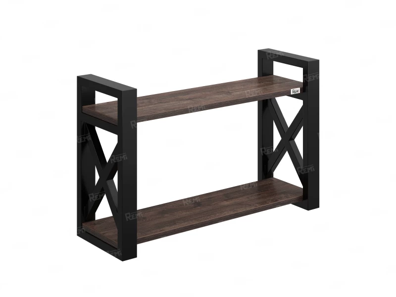 Полка настенная 900x300x500 RM196-90x30 Дуб Апрельский шоколад/Черный