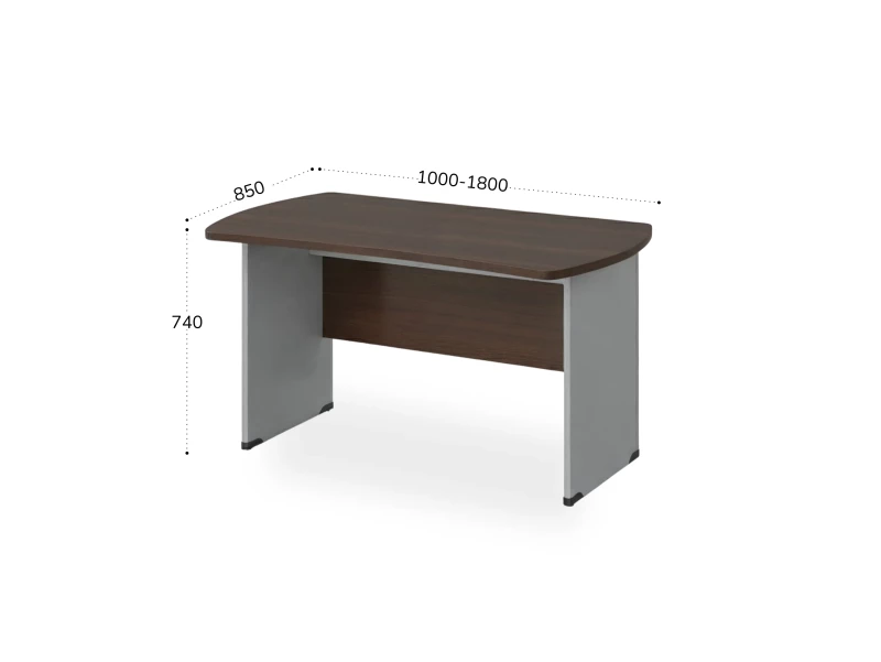 BRL RB003-100х85 Стол симметричный 1000х850х740 Венге/Серый вулкан-кий