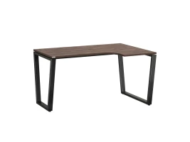 Стол угловой, U-опора, правый 1600x900/1200x750, RM050-16x9-12 Дуб Апрельский шоколад/Черный