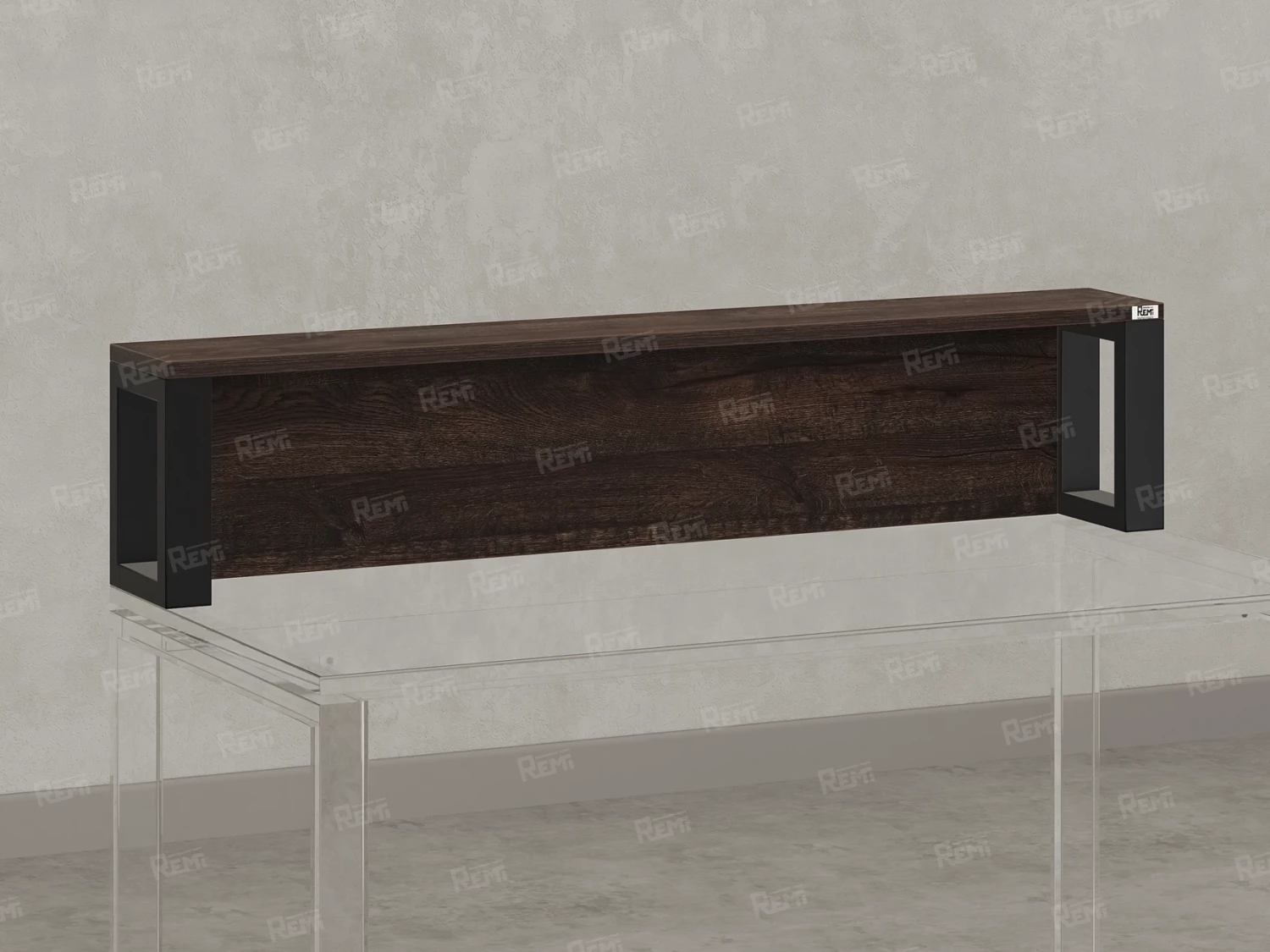 Надстройка для стола 1200x200x300 RM208-120x40 Дуб Апрельский Шоколадный/Черный