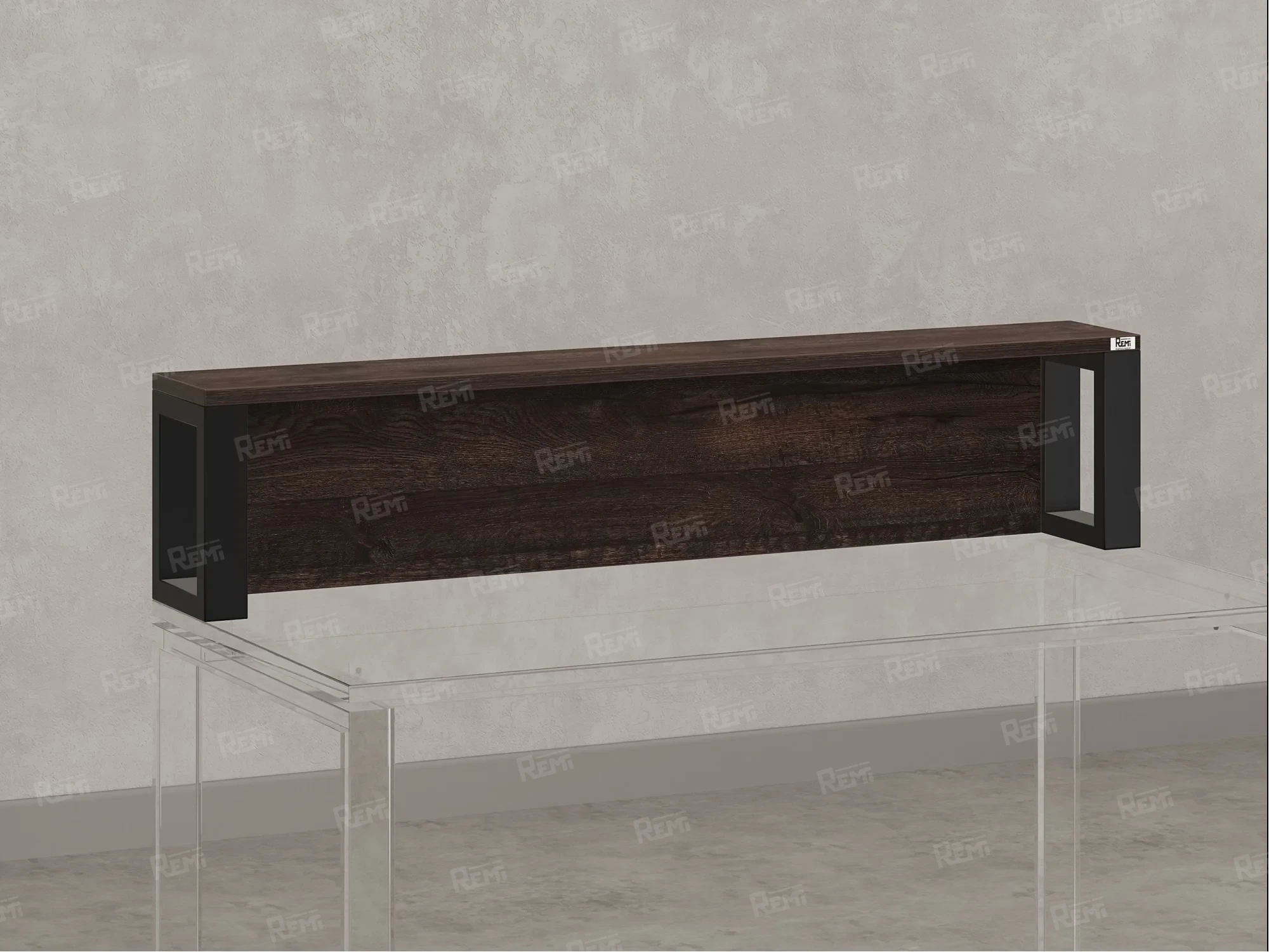 Надстройка для стола 1200x200x300 RM208-120x40 Дуб Апрельский Шоколадный/Черный