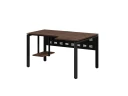Стол угловой, экран металл, П-опора, правый 1800x900/1200x750, RM058-18x9-12 Дуб Апрельский шоколад/Черный