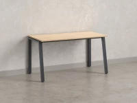 Стол прямой на Л-образных опорах 1200x700x750 RM004-12x7 Вяз Швейцарский светлый/Серый