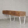 Бенч-система в 1 ряд, 2 рабочих места 5 ЛДСП экранов 2000x800x750 RM174-2-20x8 Дуб Юстус/Белый