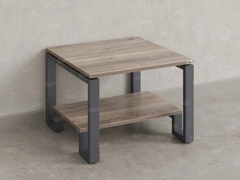 Журнальный стол с полкой 1200x700x550 RM181-12x7 Дуб Маувелла/Серый