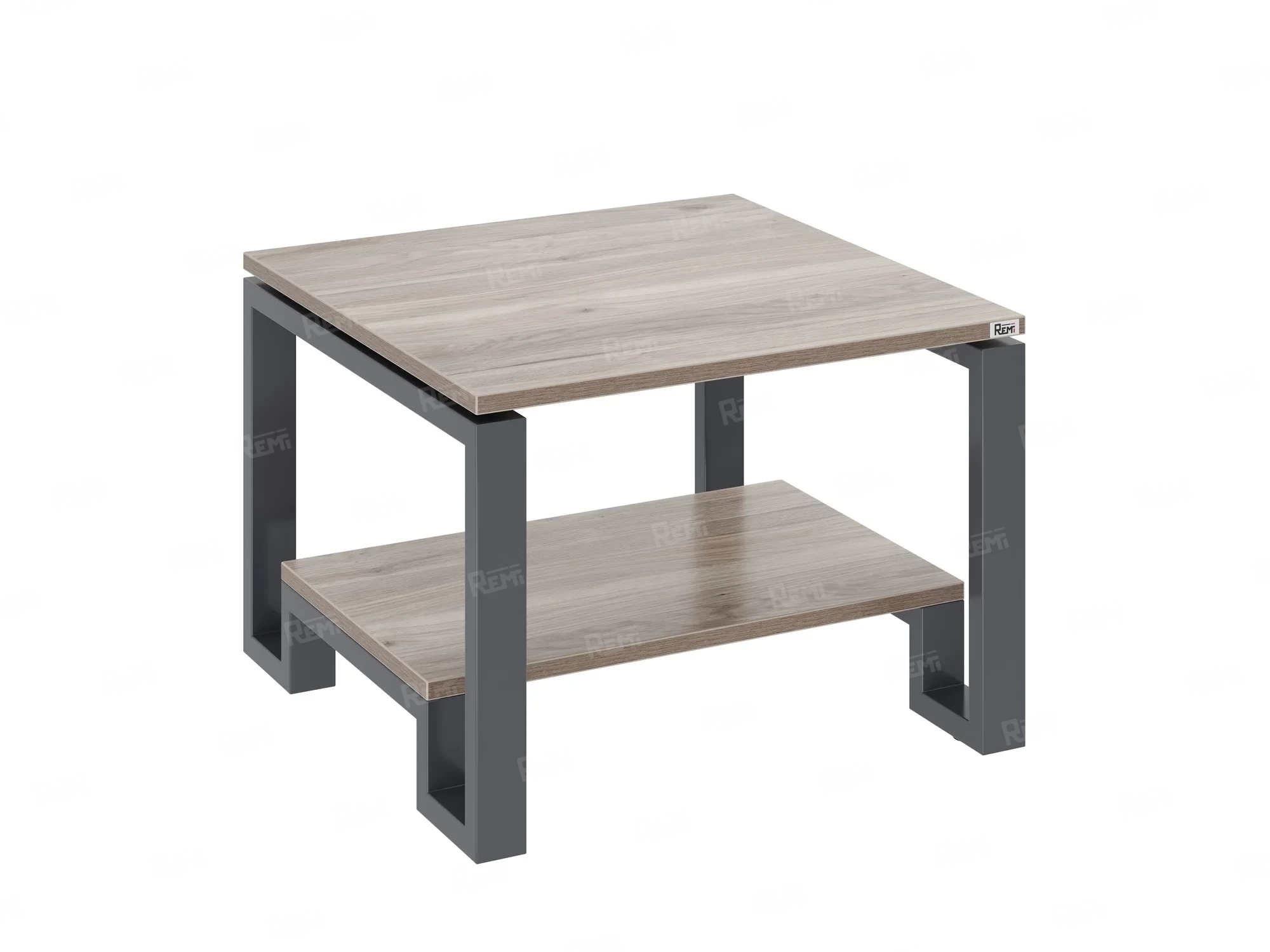 Журнальный стол с полкой 1200x700x550 RM181-12x7 Дуб Маувелла/Серый