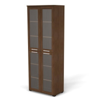 Шкаф RS169 с витриной мдф з/с лдсп 79x44x211 см Дуб Катания, Серия Смарт | Smart