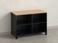 Стеллаж низкий, 4 ячейки 1200х600х850 RM145-12x6 Вяз Швейцарский светлый/Черный