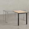 Брифинг прямой, с парящей столешнецей, на П-образном каркасе 1300x600x750 RM070-13x6 Вяз Швейцарский светлый/Черный
