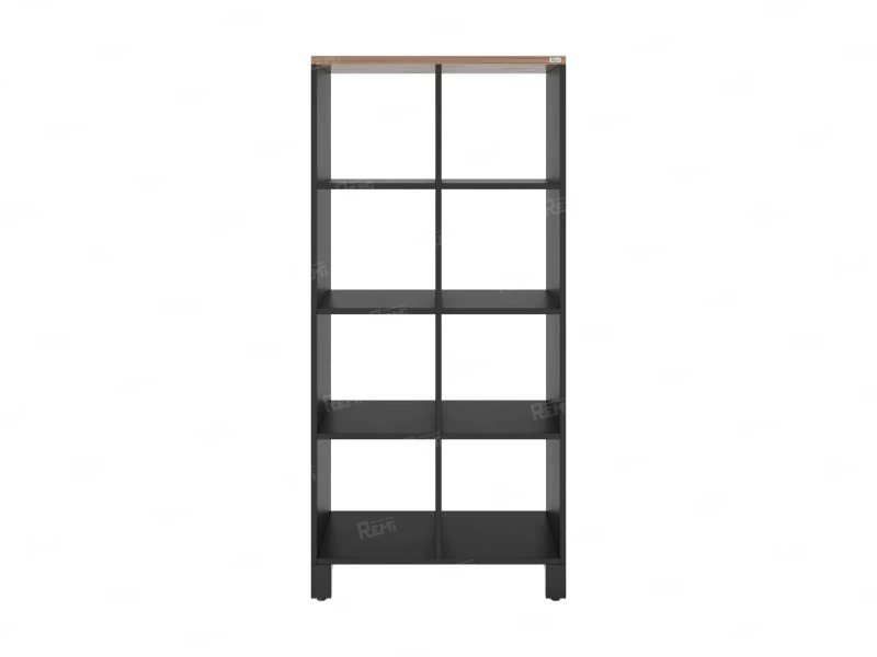 Стеллаж, 8 ячеек 750х370х1620 RM139-75x37 Дуб Юстус/Черный