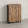 Шкаф распашной, 3 уровня 900x420x1200 RM149-90x42 Дуб Юстус/Черный