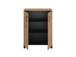 Шкаф распашной, 3 уровня 900x420x1200 RM149-90x42 Дуб Юстус/Черный