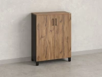 Шкаф распашной, 3 уровня 900x420x1200 RM149-90x42 Дуб Юстус/Черный