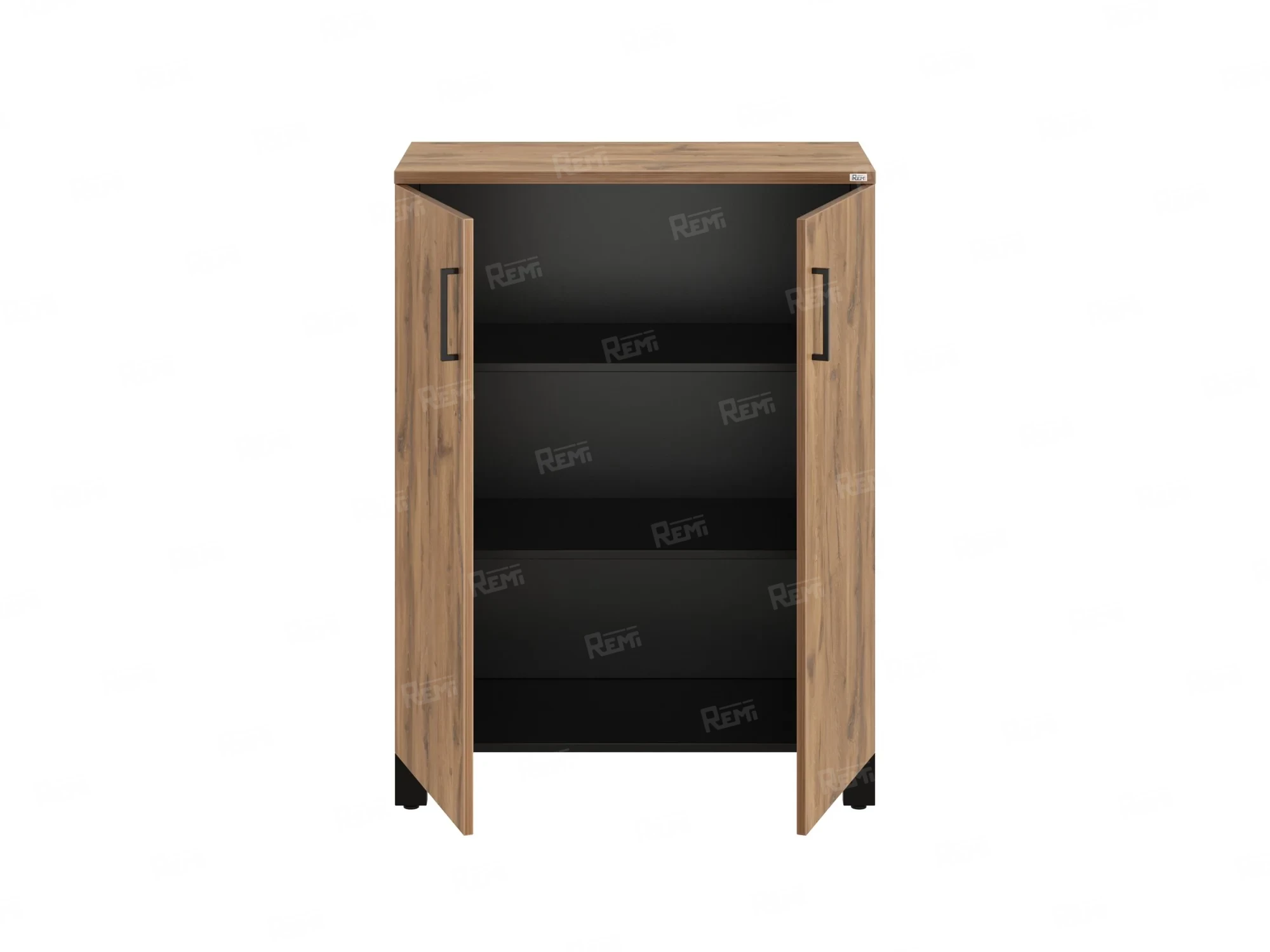 Шкаф распашной, 3 уровня 900x420x1200 RM149-90x42 Дуб Юстус/Черный