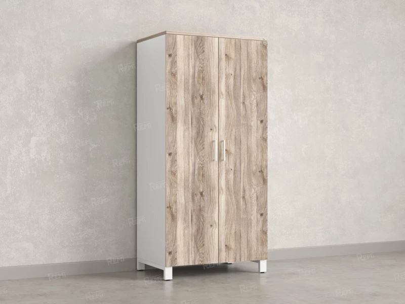 Гардероб, штанга, 1 полка 900x600x1900 RM158-90x60 Дуб Маувелла/Белый