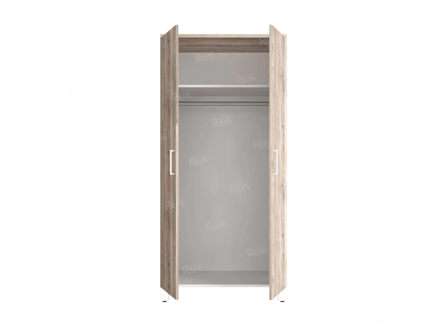 Гардероб, штанга, 1 полка 900x600x1900 RM158-90x60 Дуб Маувелла/Белый