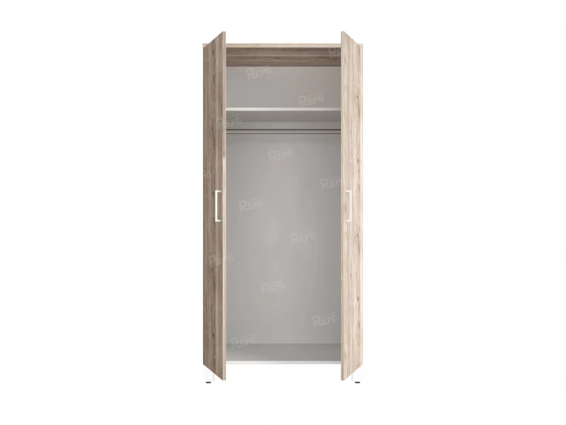 Гардероб, штанга, 1 полка 900x600x1900 RM158-90x60 Дуб Маувелла/Белый