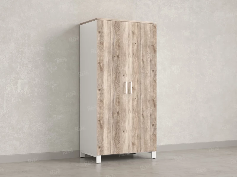 Гардероб, штанга, 1 полка 900x600x1900 RM158-90x60 Дуб Маувелла/Белый