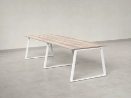 Cтол для переговоров, на A-обазном каркасе 2200x1400x750 RM083-220x140 Дуб Маувелла/Белый