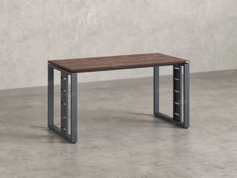 Стол прямой на О-образных опорах 1200x900x750 RM040-12x9 Дуб Апрельский шоколад/Серый