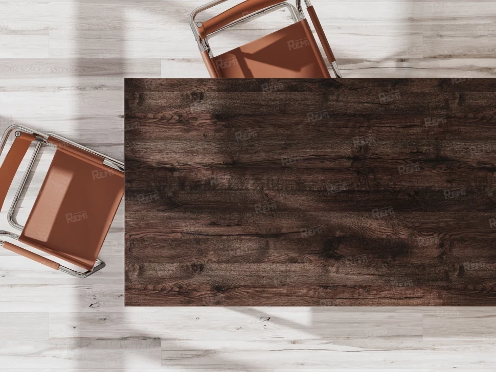 Стол прямой с подвесной тумбой 2 ящика, О-опора 1800x600x750 RM037-18x6 Дуб Апрельский шоколад/Серый