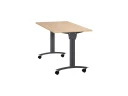 Стол складной, мобильный 1400x600x750 RM011-14x6 Вяз Швейцарский светлый/Серый