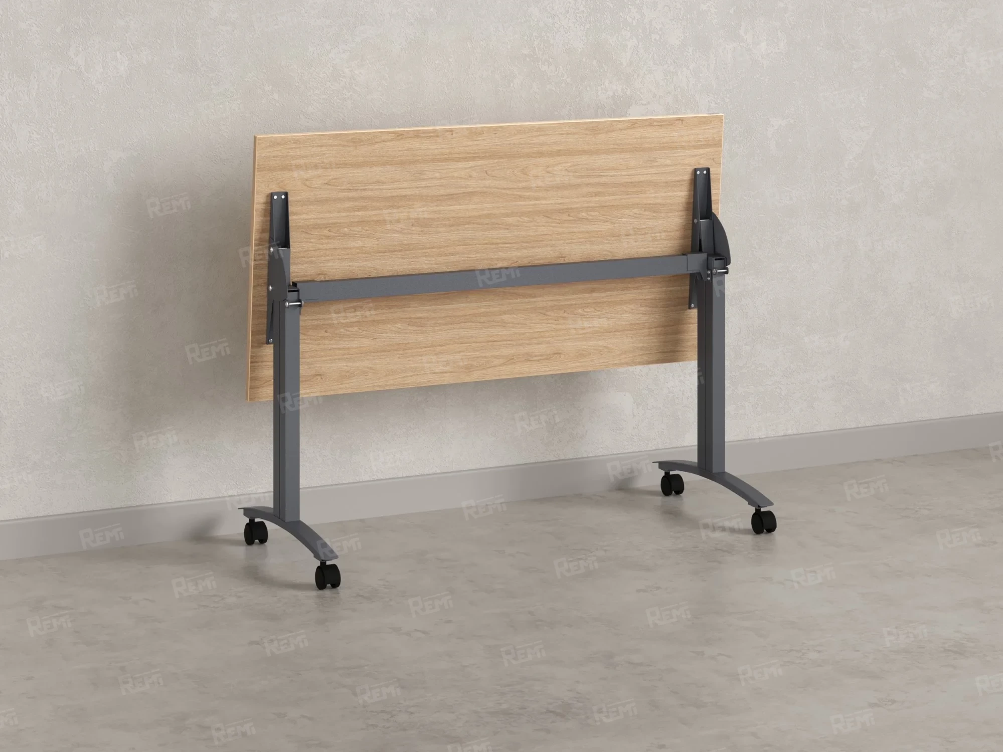 Стол складной, мобильный 1400x600x750 RM011-14x6 Вяз Швейцарский светлый/Серый