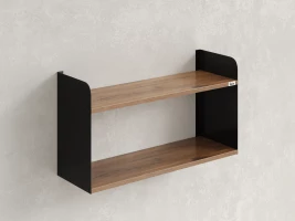 Полка настенная 900x200x500 RM190-90x20 Дуб Юстус/Черный