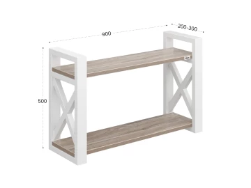 Полка настенная 900x300x500 RM196-90x30 Дуб Маувелла/Белый