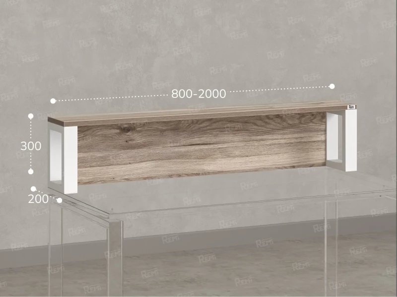 Надстройка для стола 1200x200x300 RM208-120x40 Дуб Маувелла/Белый
