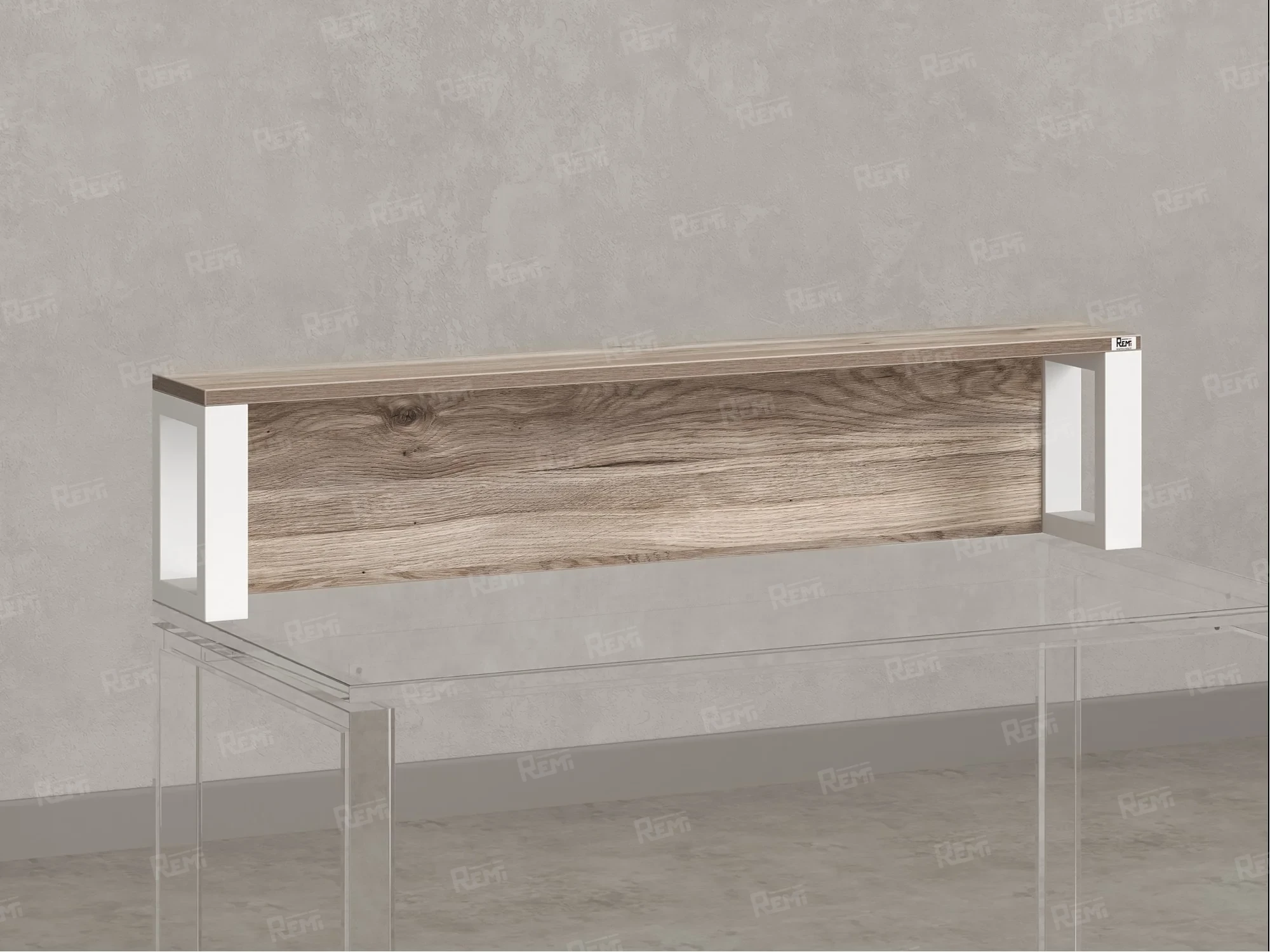 Надстройка для стола 1200x200x300 RM208-120x40 Дуб Маувелла/Белый