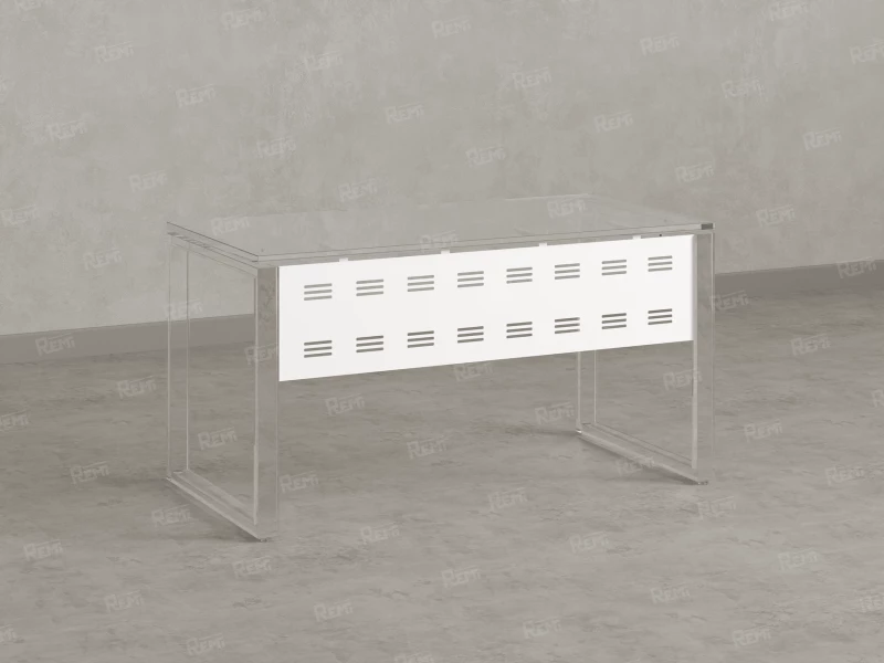 Нижний подвесной экран из металла 1200x5x300 RM203-120x30 Белый