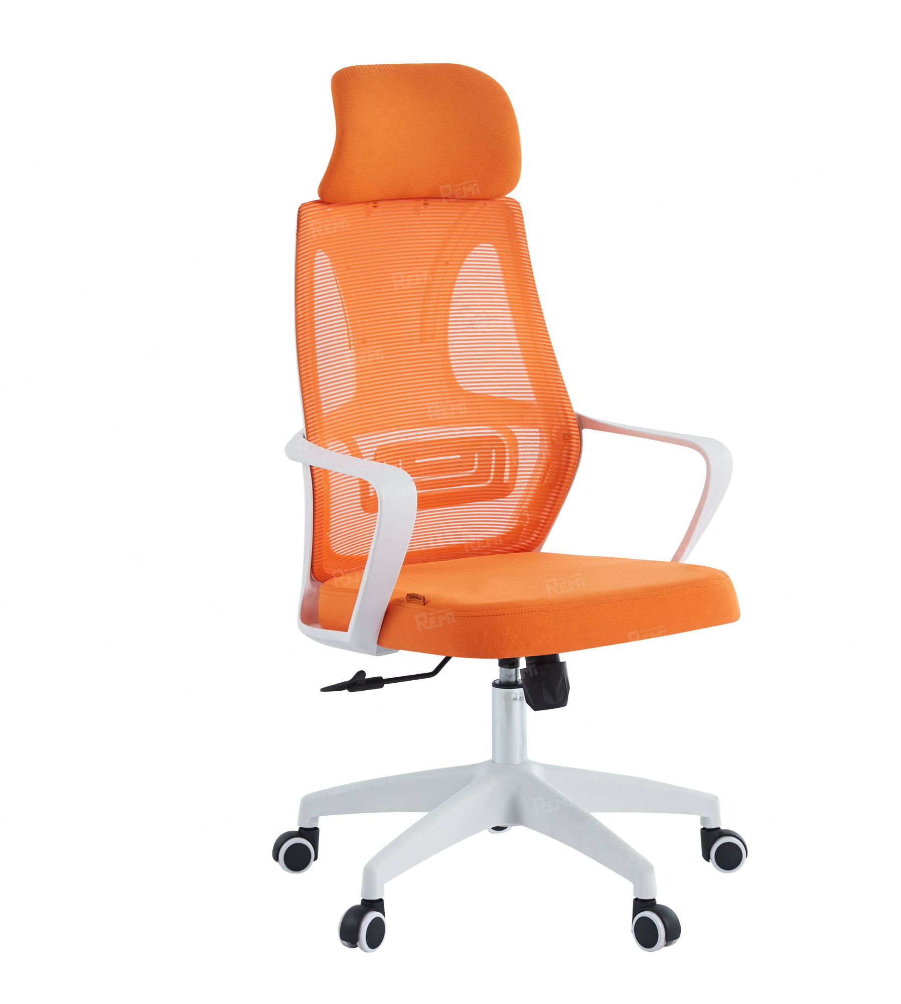 Офисное кресло Chairman CH636 белый пластик, оранжевый