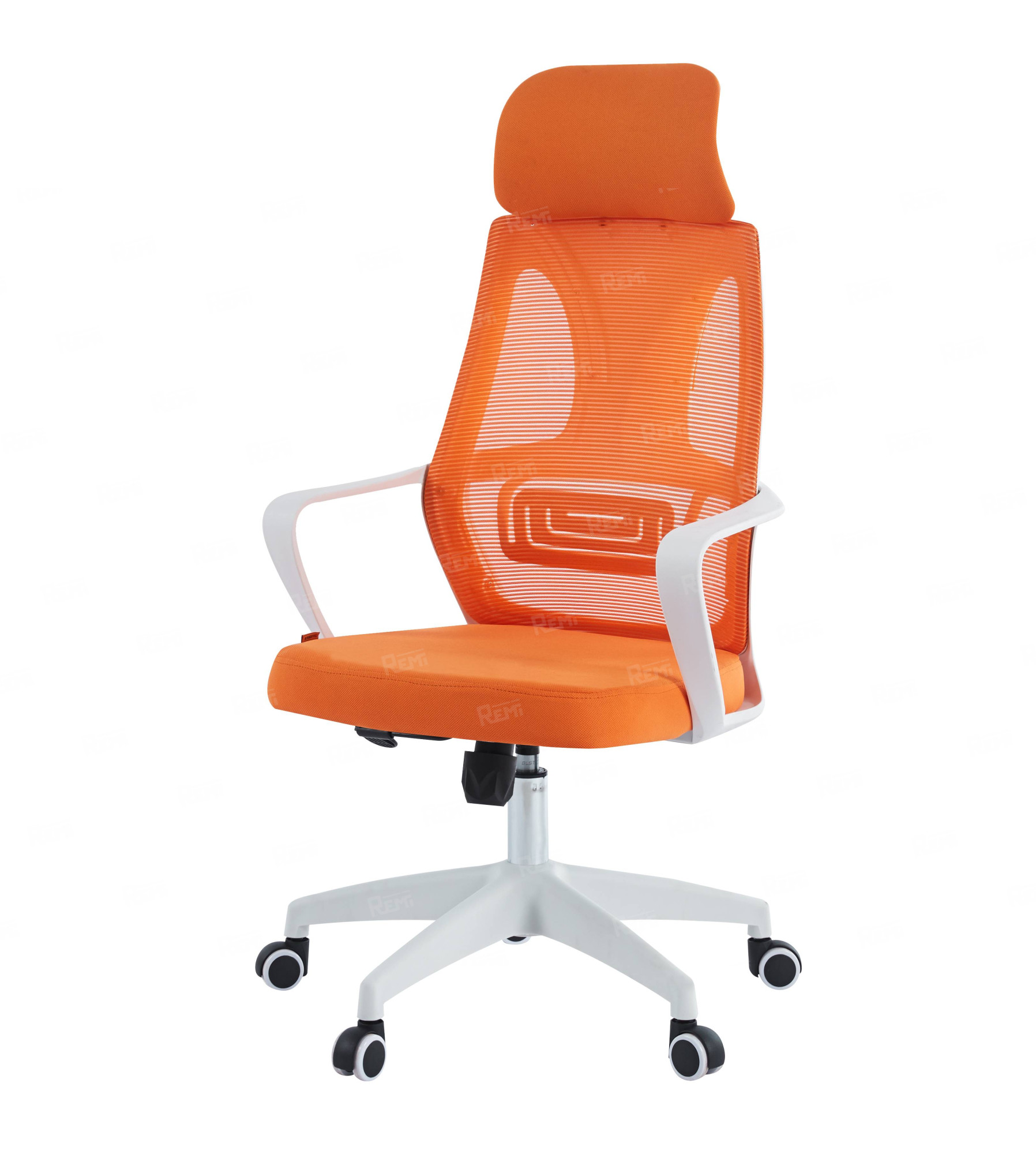Офисное кресло Chairman CH636 белый пластик, оранжевый