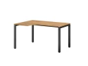 Стол угловой, П-опора, левый 1600x600/900x750, RM053-16x6-9 Дуб Юстус/Черный