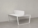 Бенч-система, 2 рабочих места, с одним тканевым экраном 1200x1400x750 RM172-1-12x14 Белый/Белый