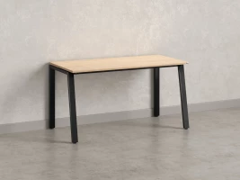 Стол прямой на Л-образных опорах 1200x700x750 RM004-12x7 Вяз Швейцарский светлый/Черный