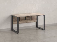 Стол прямой на О-образных опорах, экран ЛДСП 2000x700x750 RM006-20x7 Дуб Маувелла/Серый