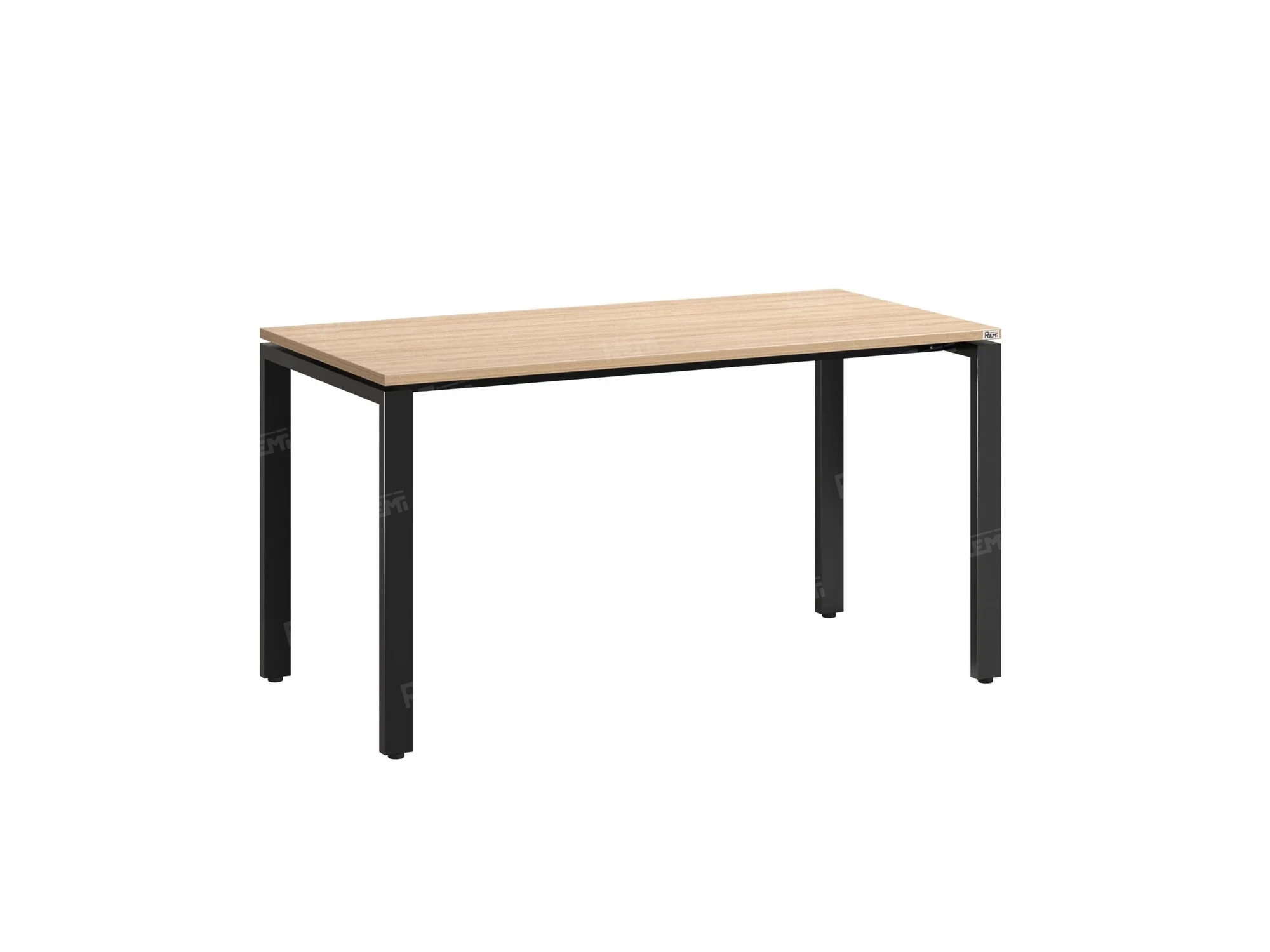 Стол прямой на П-образных опорах 1000x800x750 RM001-10x8 Вяз Швейцарский светлый/Черный