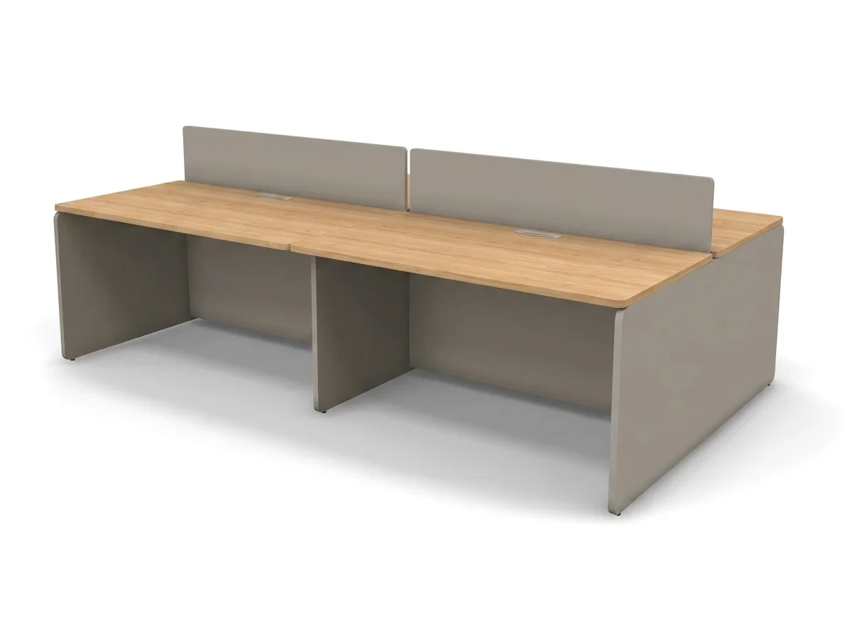 Двусторонний бенч RAC010 на 4 места, с экраном, без заглушек 320x160x73,5см Акация Шеффилд/Серый камень, Серия Аккорд / Accord. Серия Аккорд / Accord. Серия Аккорд / Accord