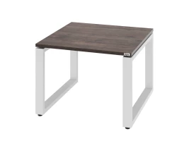 Журнальный стол с полкой 600x600x550 RM182-6x6 Дуб Апрельский шоколад/Белый