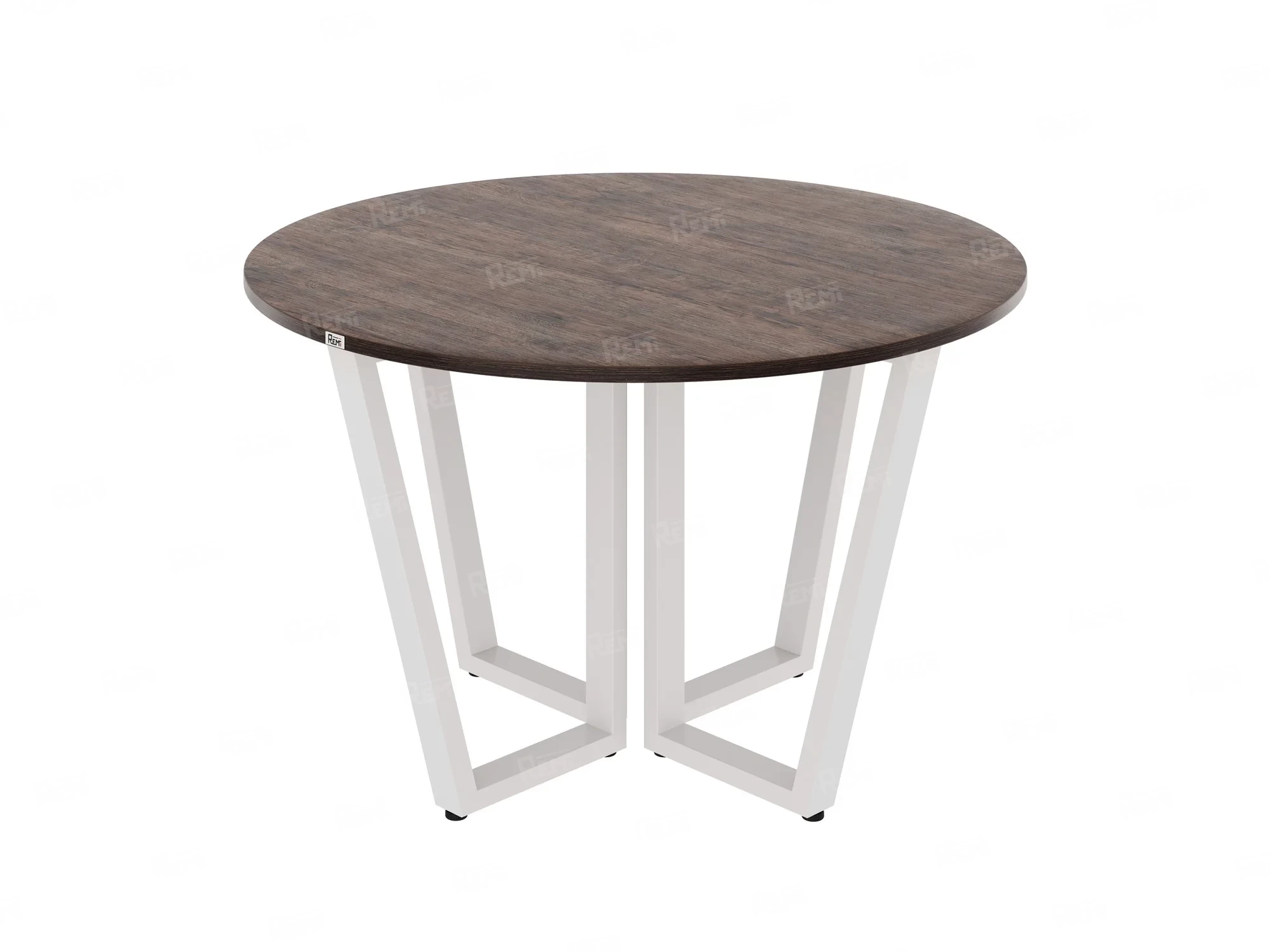 Круглый стол на U-образных опорах 1700x1700x750 RM188-17x17 Дуб Апрельский шоколад/Белый