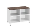Стеллаж низкий, 4 ячейки 1200х600х850 RM145-12x6 Дуб Апрельский шоколад/Белый