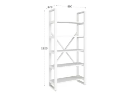 Стеллаж, 5 уровней 900x370x1920 RM130-90x37 Белый/Белый