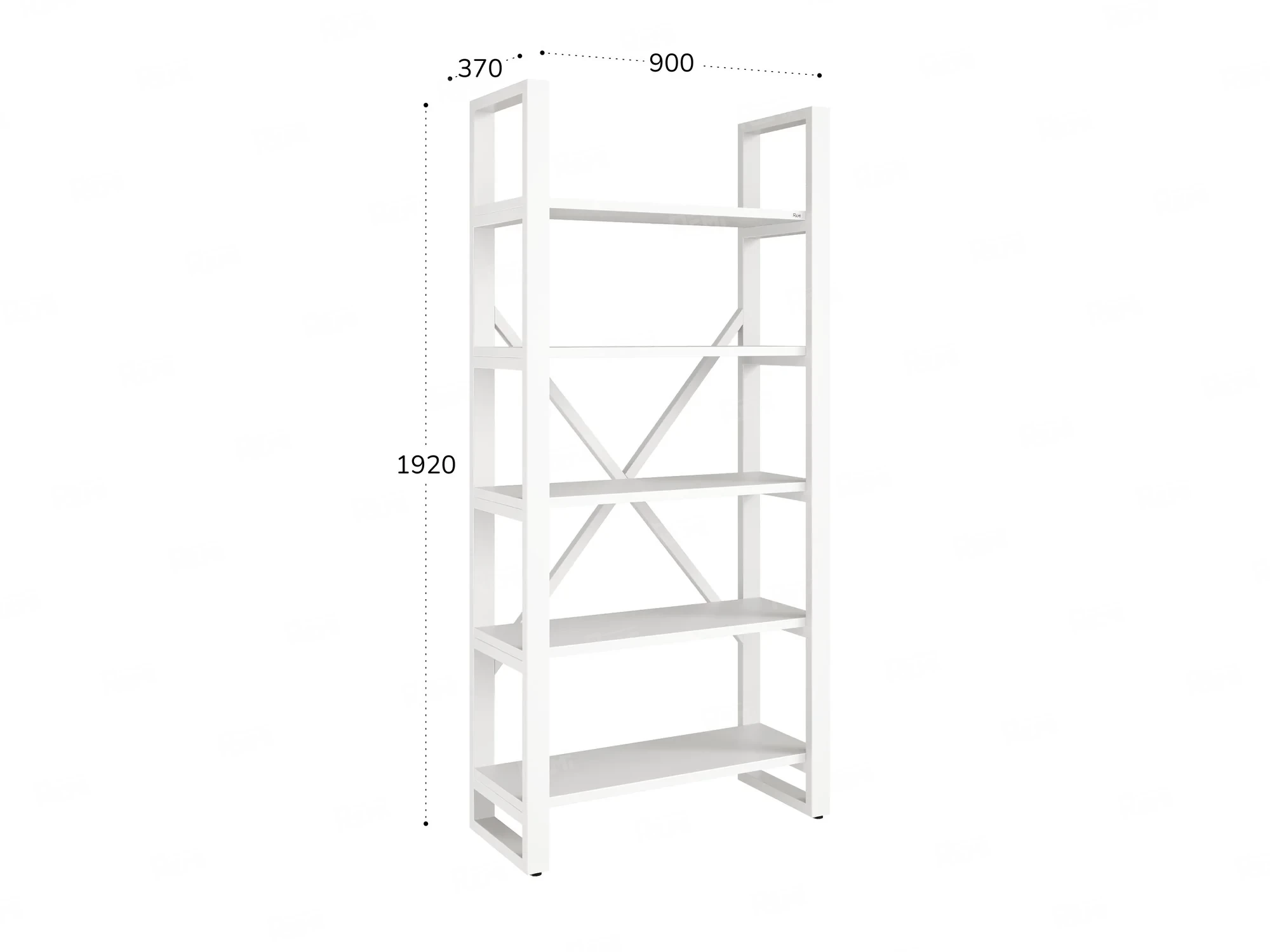 Стеллаж, 5 уровней 900x370x1920 RM130-90x37 Белый/Белый