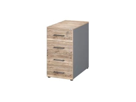 Тумба приставная, 4 ящика 400x600x750 RM121-40x60 Дуб Маувелла/Серый