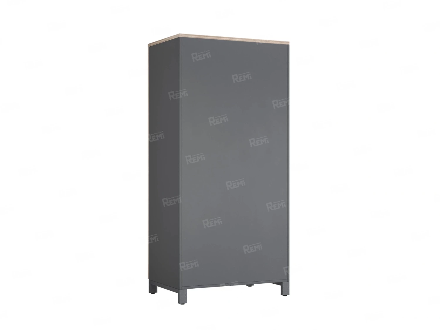 Гардероб, штанга, 1 полка 900x600x1900 RM158-90x60 Дуб Маувелла/Серый