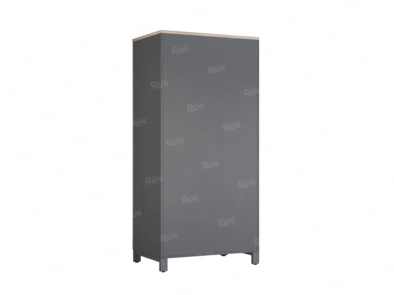 Гардероб, штанга, 1 полка 900x600x1900 RM158-90x60 Дуб Маувелла/Серый