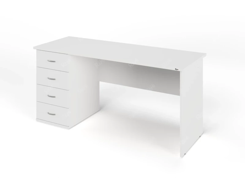 Однотумбовый стол RLG007 160x60x75 Белый, Серия ЛАЙТ | LIGHT